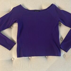Ann Taylor Deep Purple Long Sleeve Top
